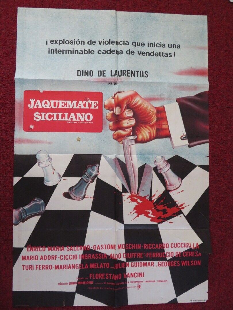 SICILIAN CHECKMATE SPANISH ONE SHEET POSTER ENRICO MARIA SALERNO GASTONE MOSCHIN - Rendezvous Cinema