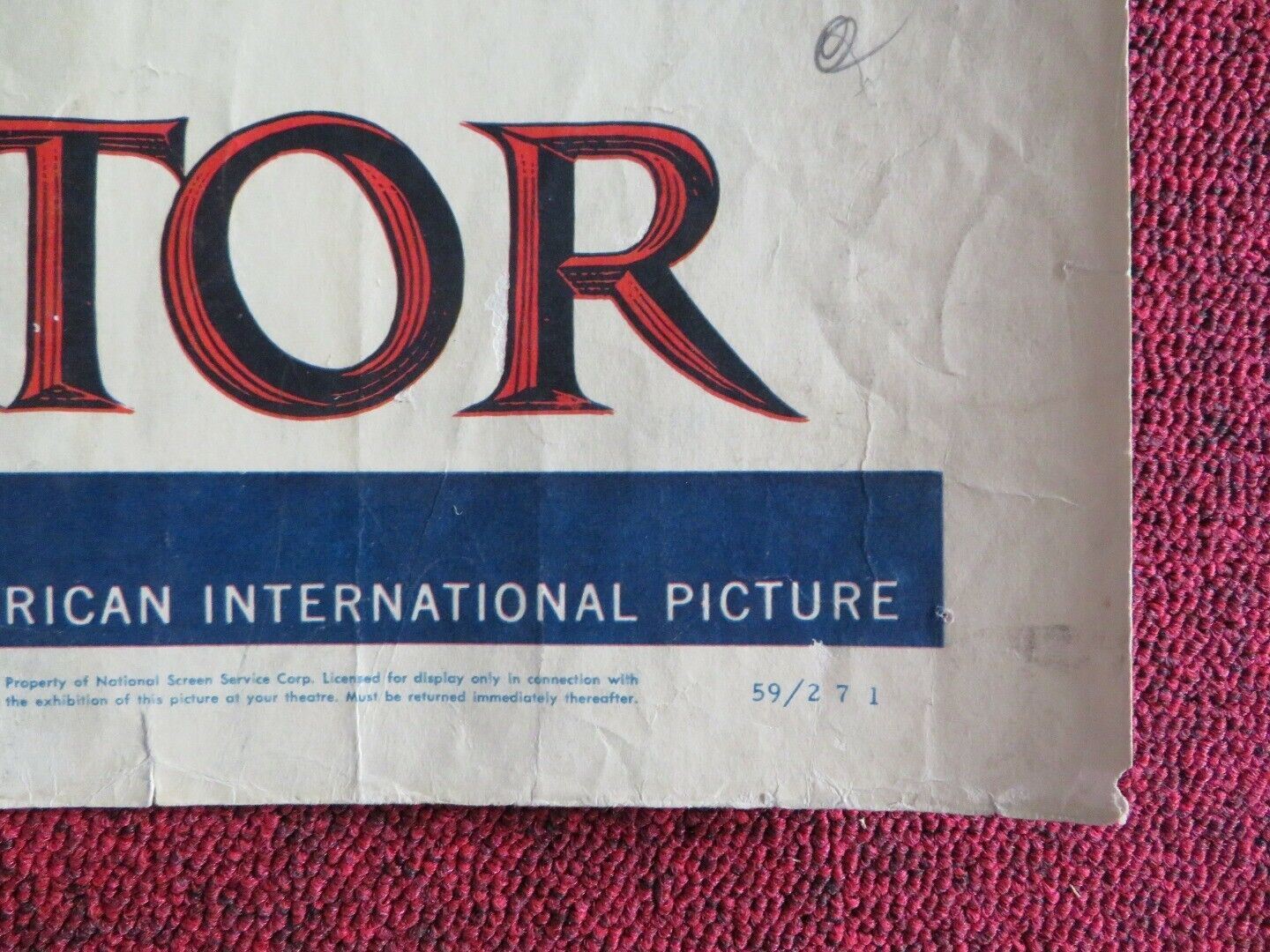SIGN OF THE GLADIATOR US HALF SHEET (22"x 28") POSTER ANITA EKBERG 1959 Movie posters