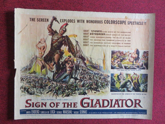 SIGN OF THE GLADIATOR US HALF SHEET (22"x 28") POSTER ANITA EKBERG 1959 Movie posters