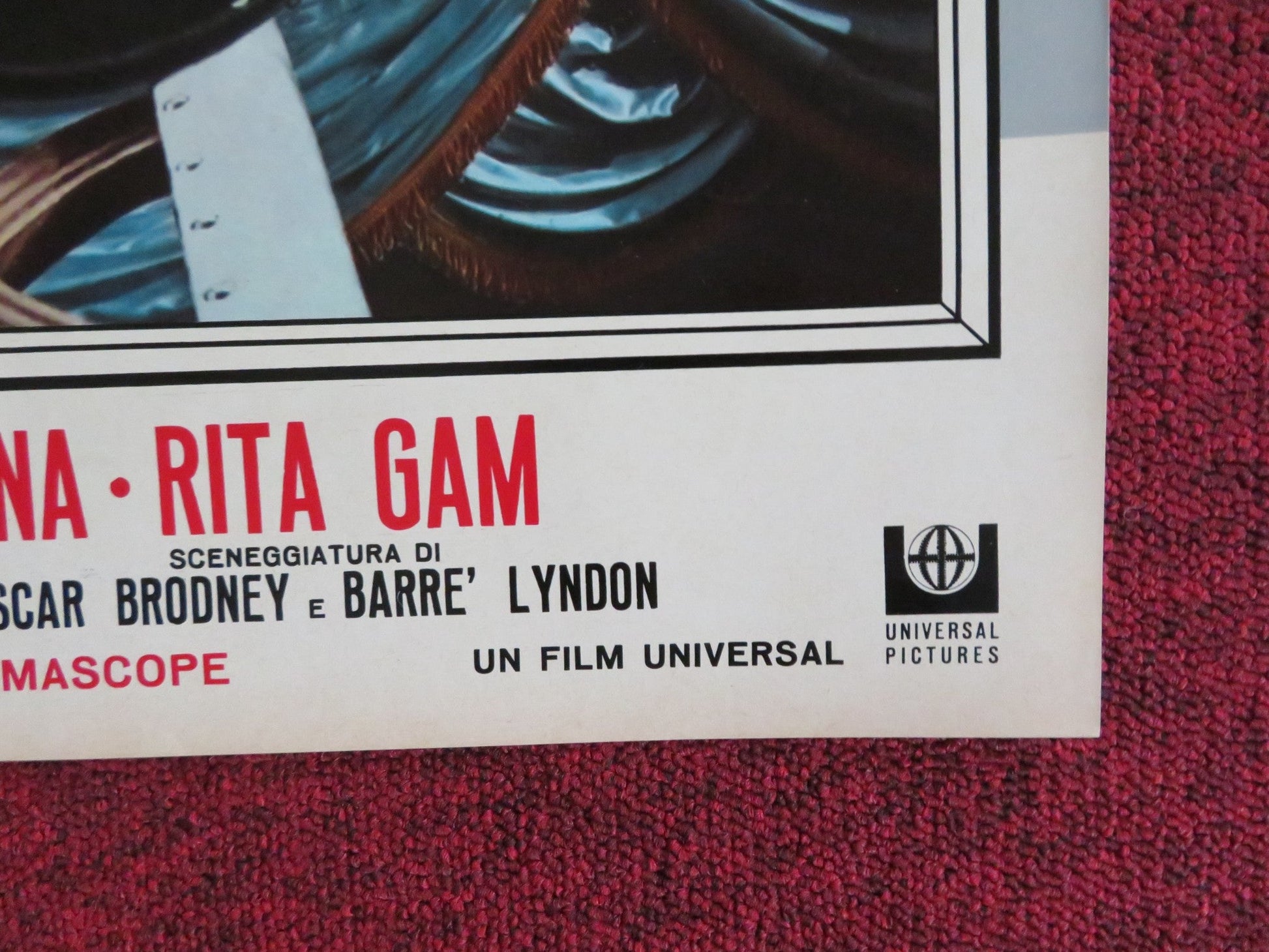 SIGN OF THE PAGAN - A ITALIAN FOTOBUSTA POSTER JACK PALANCE JEFF CHANDLER 1955 Rendezvous Cinema Movie posters