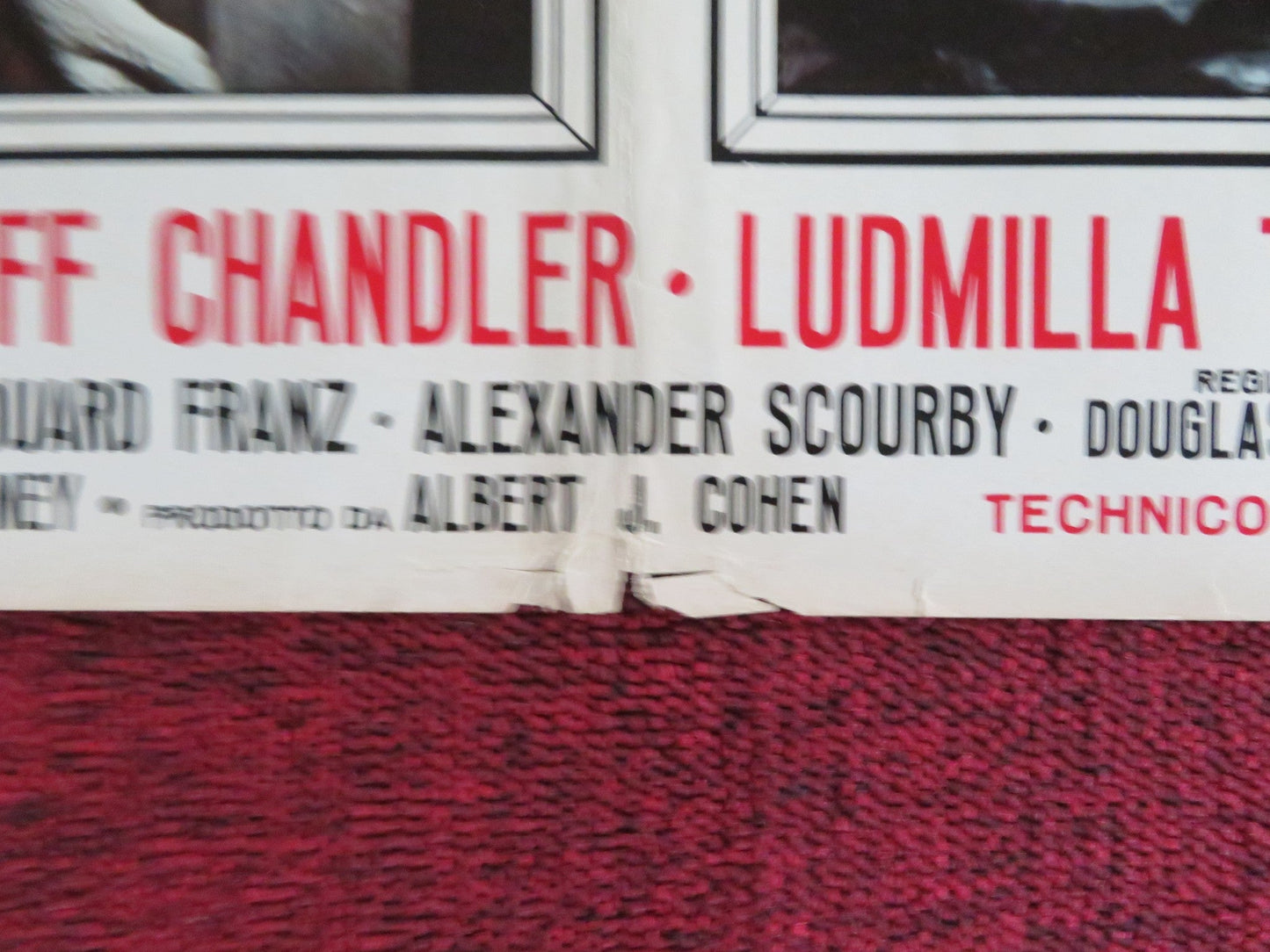 SIGN OF THE PAGAN - A ITALIAN FOTOBUSTA POSTER JACK PALANCE JEFF CHANDLER 1955 Rendezvous Cinema Movie posters