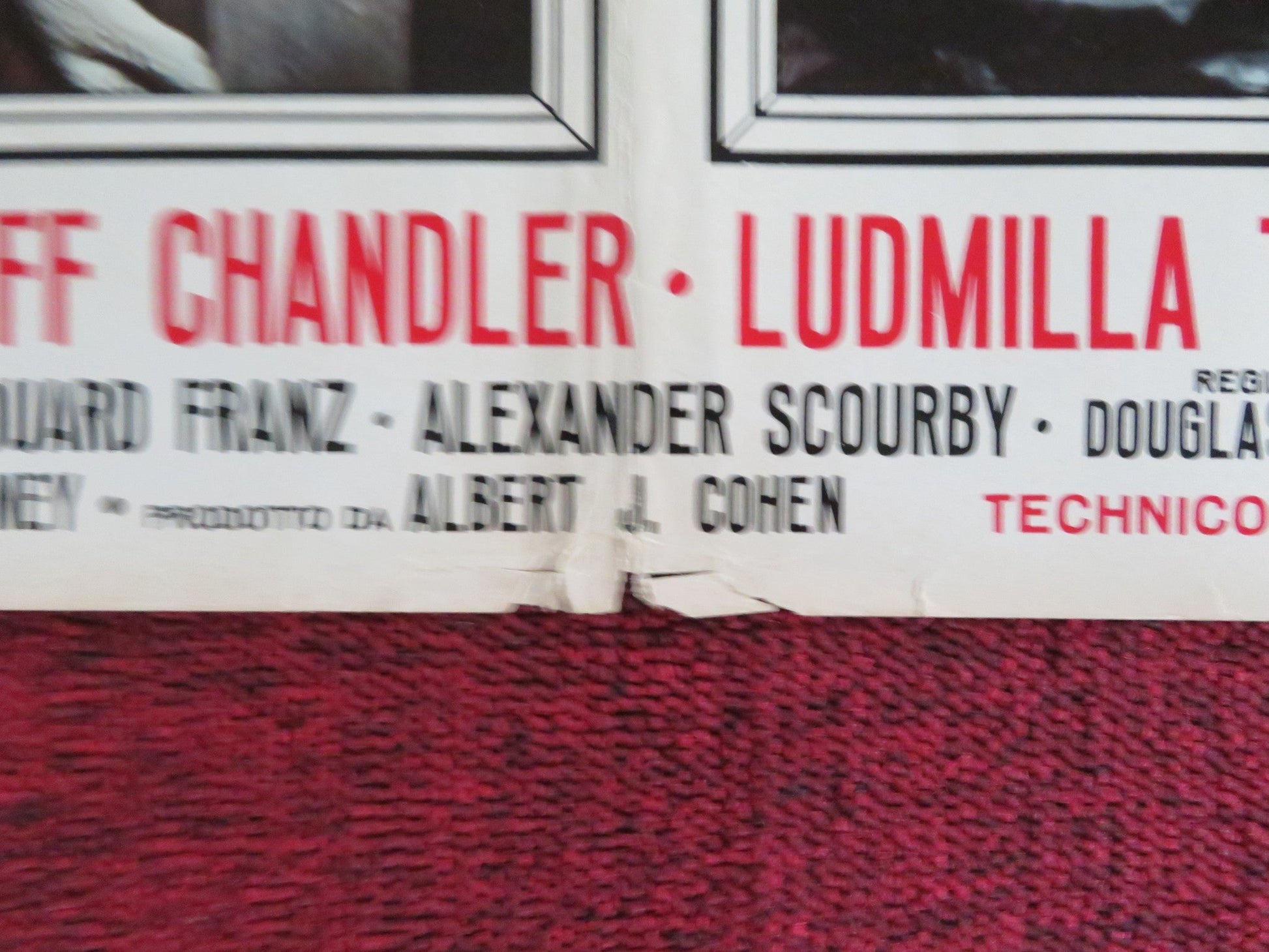 SIGN OF THE PAGAN - A ITALIAN FOTOBUSTA POSTER JACK PALANCE JEFF CHANDLER 1955 Rendezvous Cinema Movie posters