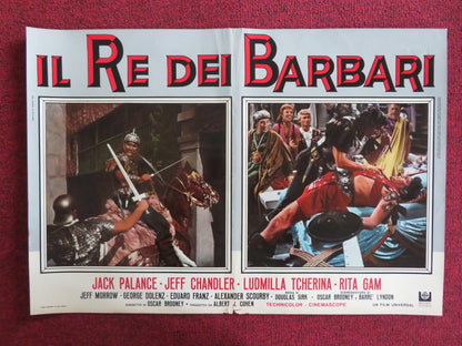 SIGN OF THE PAGAN - A ITALIAN FOTOBUSTA POSTER JACK PALANCE JEFF CHANDLER 1955 Rendezvous Cinema Movie posters