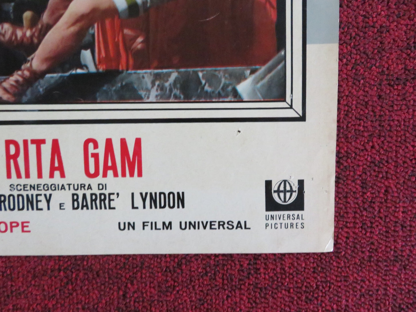 SIGN OF THE PAGAN - C ITALIAN FOTOBUSTA POSTER JACK PALANCE JEFF CHANDLER 1955 Rendezvous Cinema Movie posters