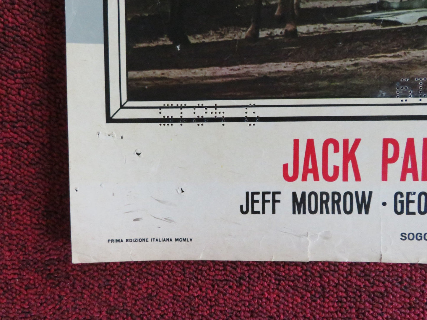 SIGN OF THE PAGAN - C ITALIAN FOTOBUSTA POSTER JACK PALANCE JEFF CHANDLER 1955 Rendezvous Cinema Movie posters