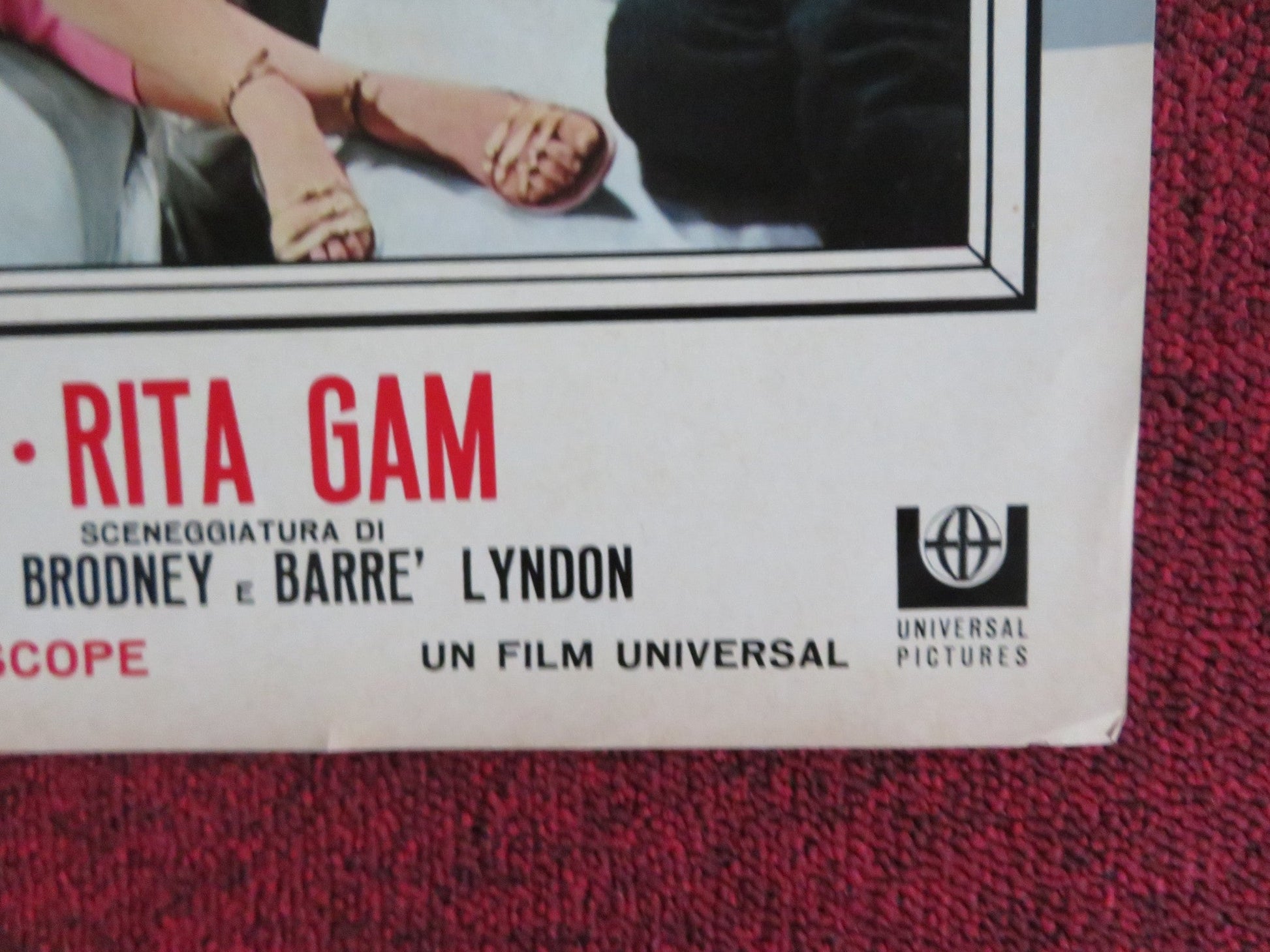 SIGN OF THE PAGAN - D ITALIAN FOTOBUSTA POSTER JACK PALANCE JEFF CHANDLER 1955 Rendezvous Cinema Movie posters