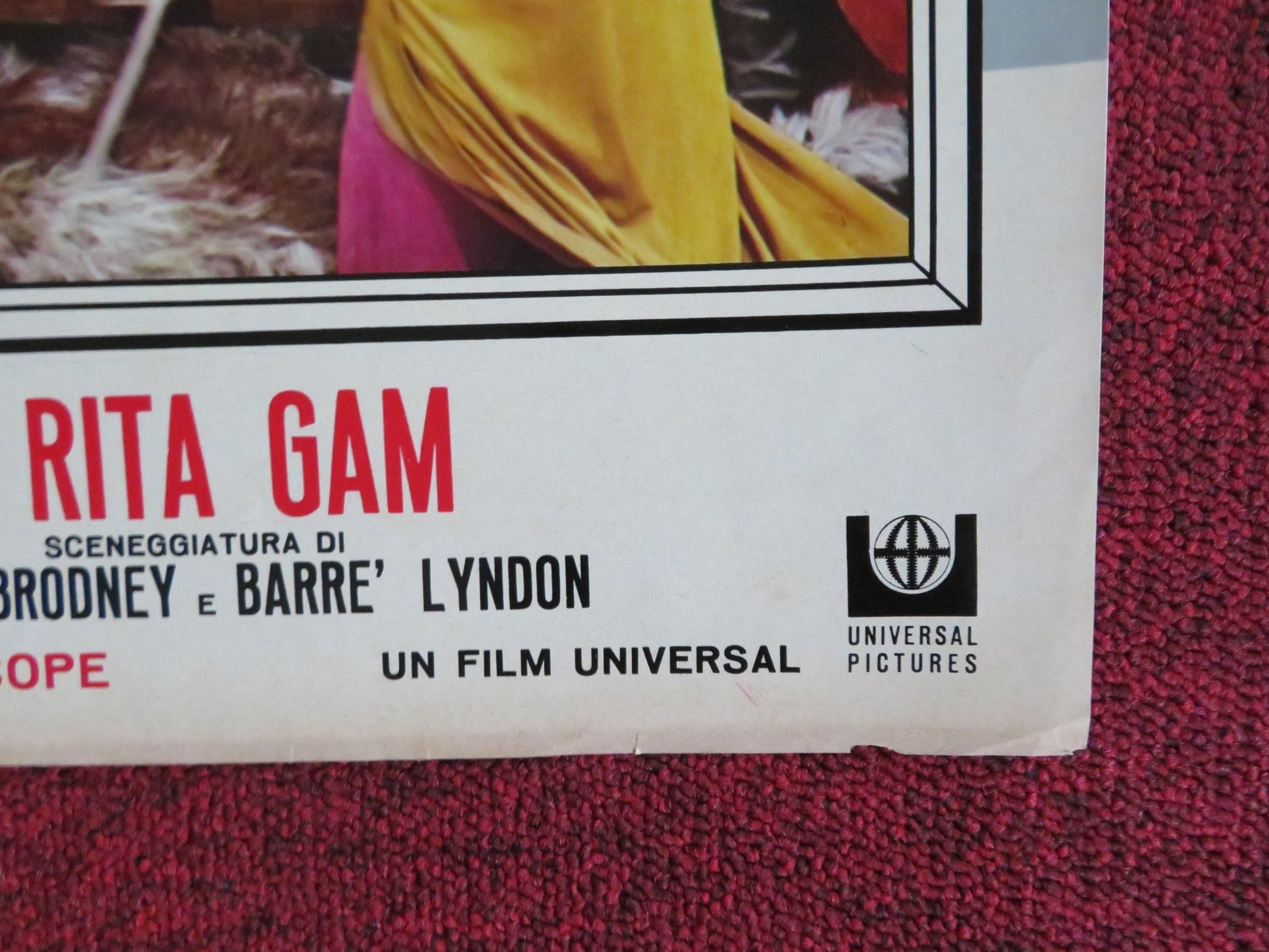 SIGN OF THE PAGAN - E ITALIAN FOTOBUSTA POSTER JACK PALANCE JEFF CHANDLER 1955 Rendezvous Cinema Movie posters