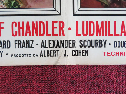 SIGN OF THE PAGAN - E ITALIAN FOTOBUSTA POSTER JACK PALANCE JEFF CHANDLER 1955 Rendezvous Cinema Movie posters