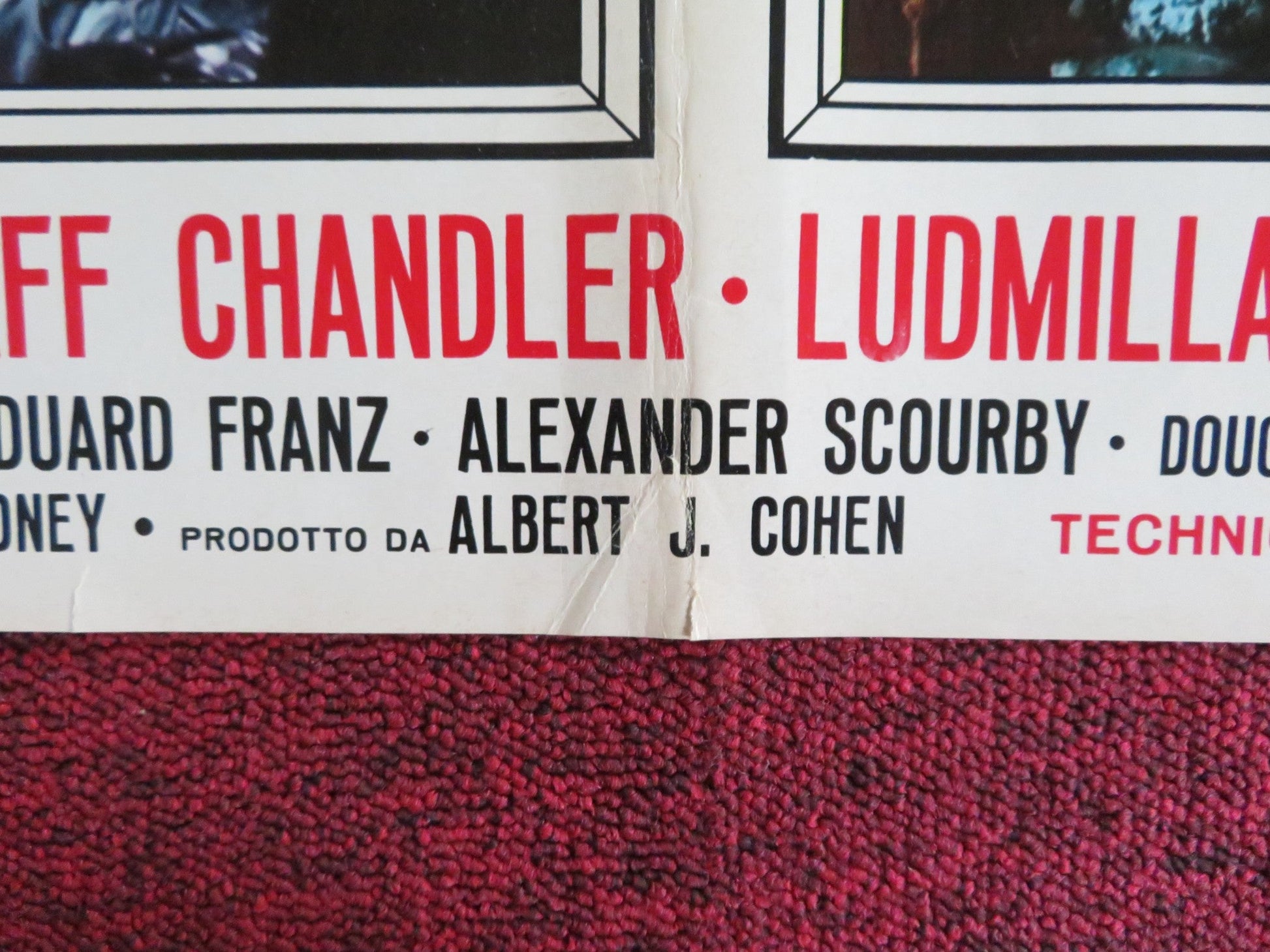 SIGN OF THE PAGAN - F ITALIAN FOTOBUSTA POSTER JACK PALANCE JEFF CHANDLER 1955 Rendezvous Cinema Movie posters