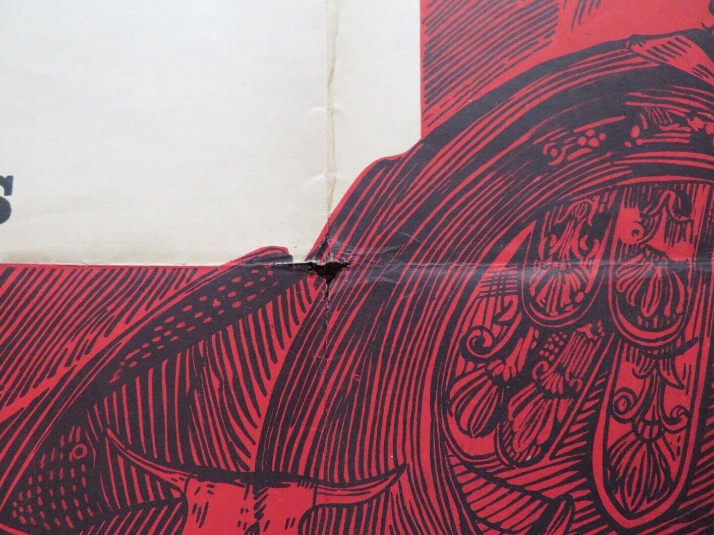 SIGN OF THE PAGAN FOLDED ARGENTINA ONE SHEET POSTER JEFF CHANDLER JACK PALANCE Movie posters