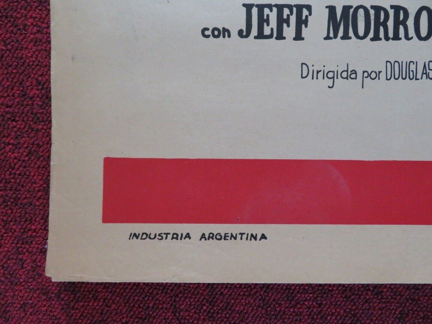 SIGN OF THE PAGAN FOLDED ARGENTINA ONE SHEET POSTER JEFF CHANDLER JACK PALANCE Movie posters