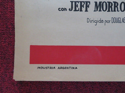 SIGN OF THE PAGAN FOLDED ARGENTINA ONE SHEET POSTER JEFF CHANDLER JACK PALANCE Movie posters