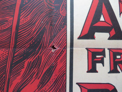 SIGN OF THE PAGAN FOLDED ARGENTINA ONE SHEET POSTER JEFF CHANDLER JACK PALANCE Movie posters