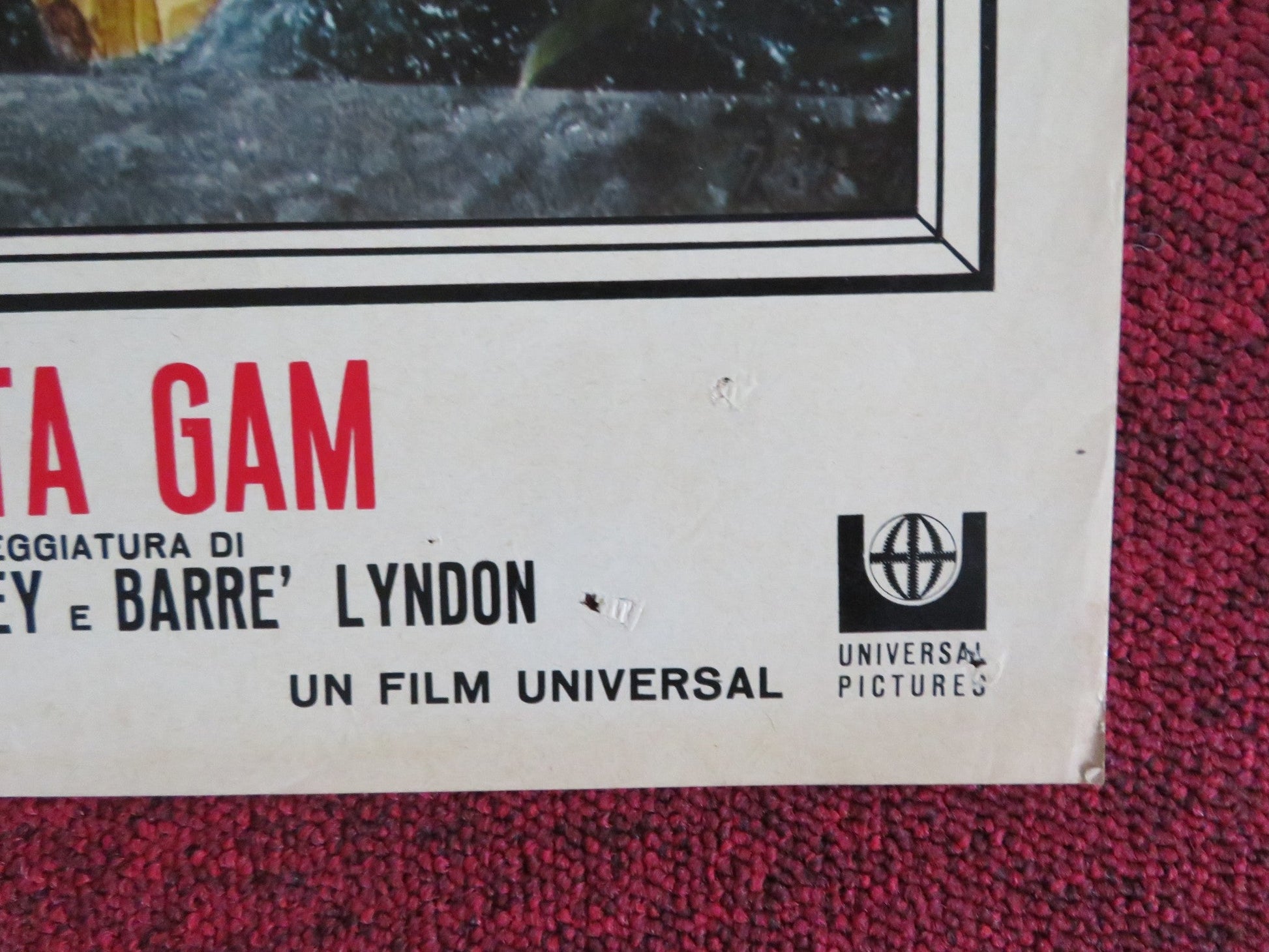 SIGN OF THE PAGAN - G ITALIAN FOTOBUSTA POSTER JACK PALANCE JEFF CHANDLER 1955 Rendezvous Cinema Movie posters