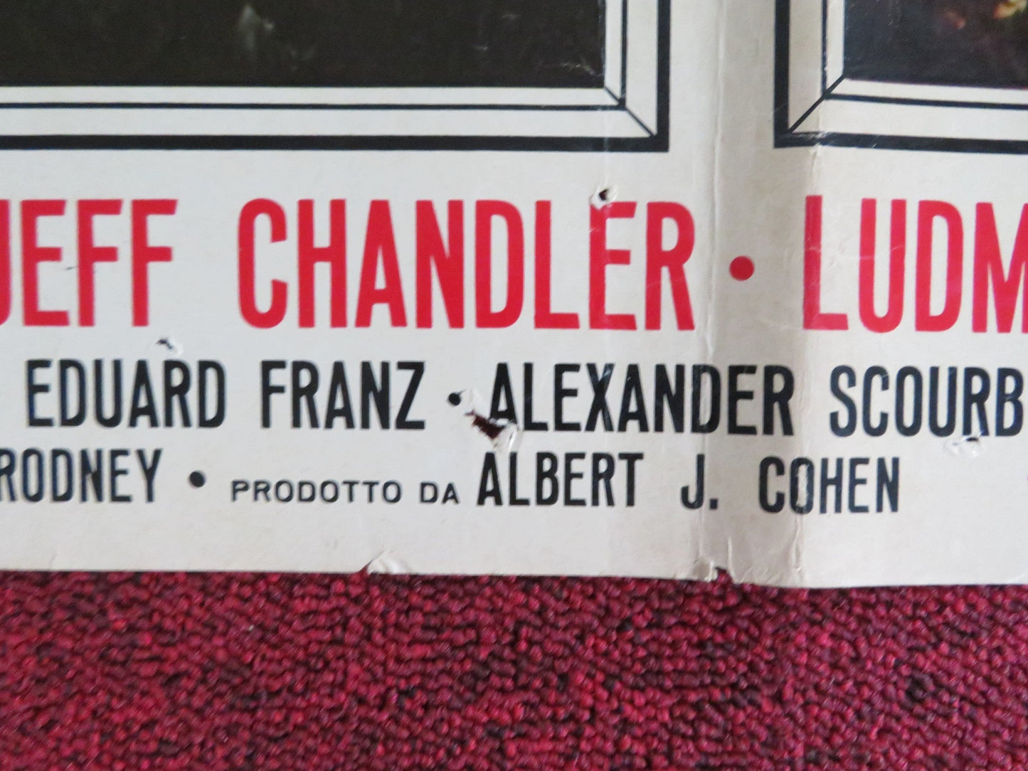 SIGN OF THE PAGAN - G ITALIAN FOTOBUSTA POSTER JACK PALANCE JEFF CHANDLER 1955 Rendezvous Cinema Movie posters