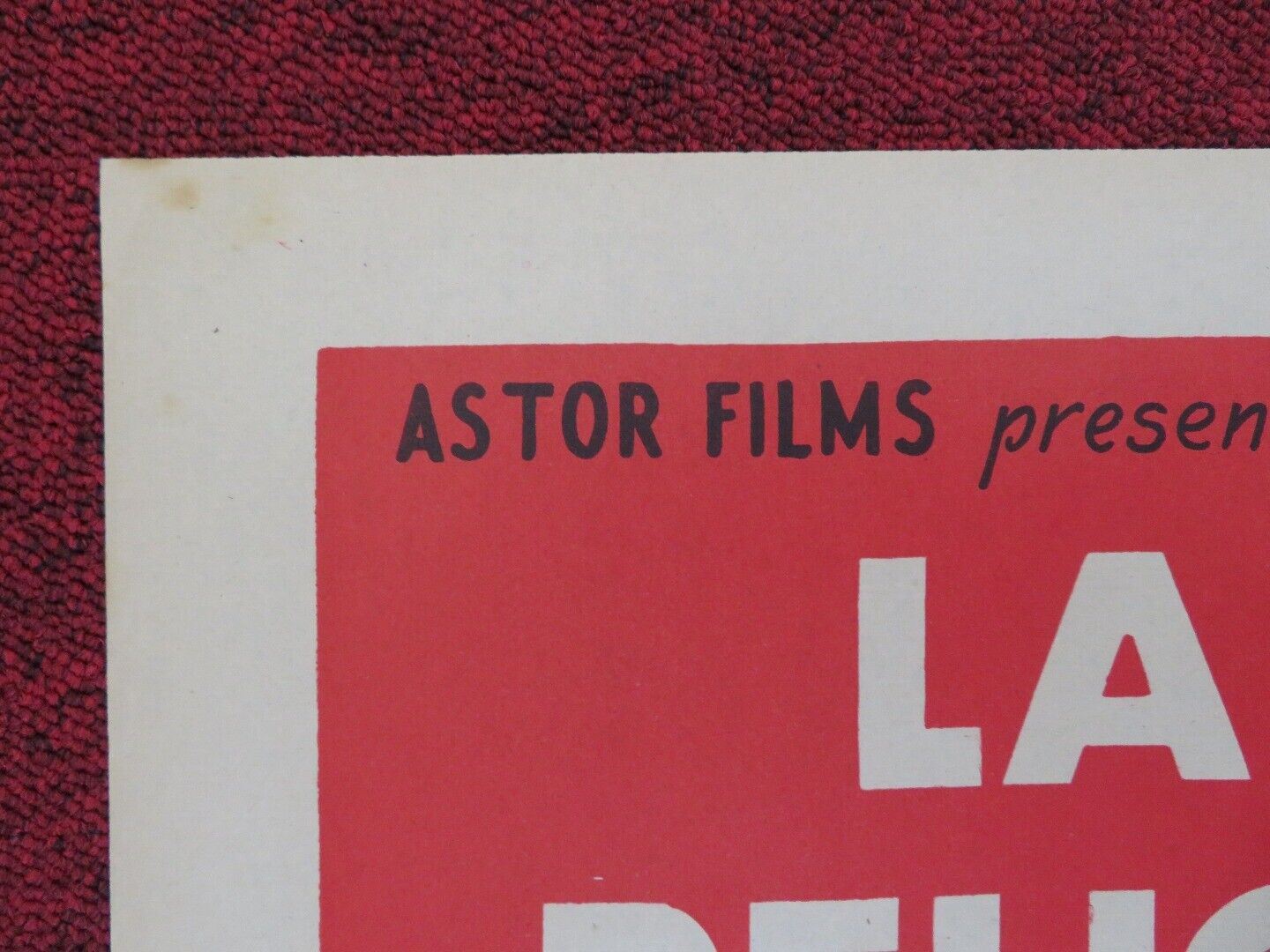 SIGNAL OVER THE CITY FOLDED ARGENTINA ONE SHEET POSTER ALEKSANDER GAVRIC 1960 Movie posters