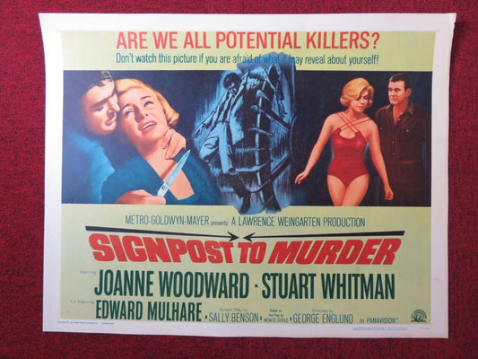 SIGNPOST TO MURDER US HALF SHEET (22"x 28") POSTER JOANNE WOODWARD 1965 Rendezvous Cinema Movie posters