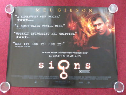 SIGNS - A UK QUAD (30"x 40") ROLLED POSTER MEL GIBSON JOAQUIN PHOENIX 2002 Rendezvous Cinema Movie posters