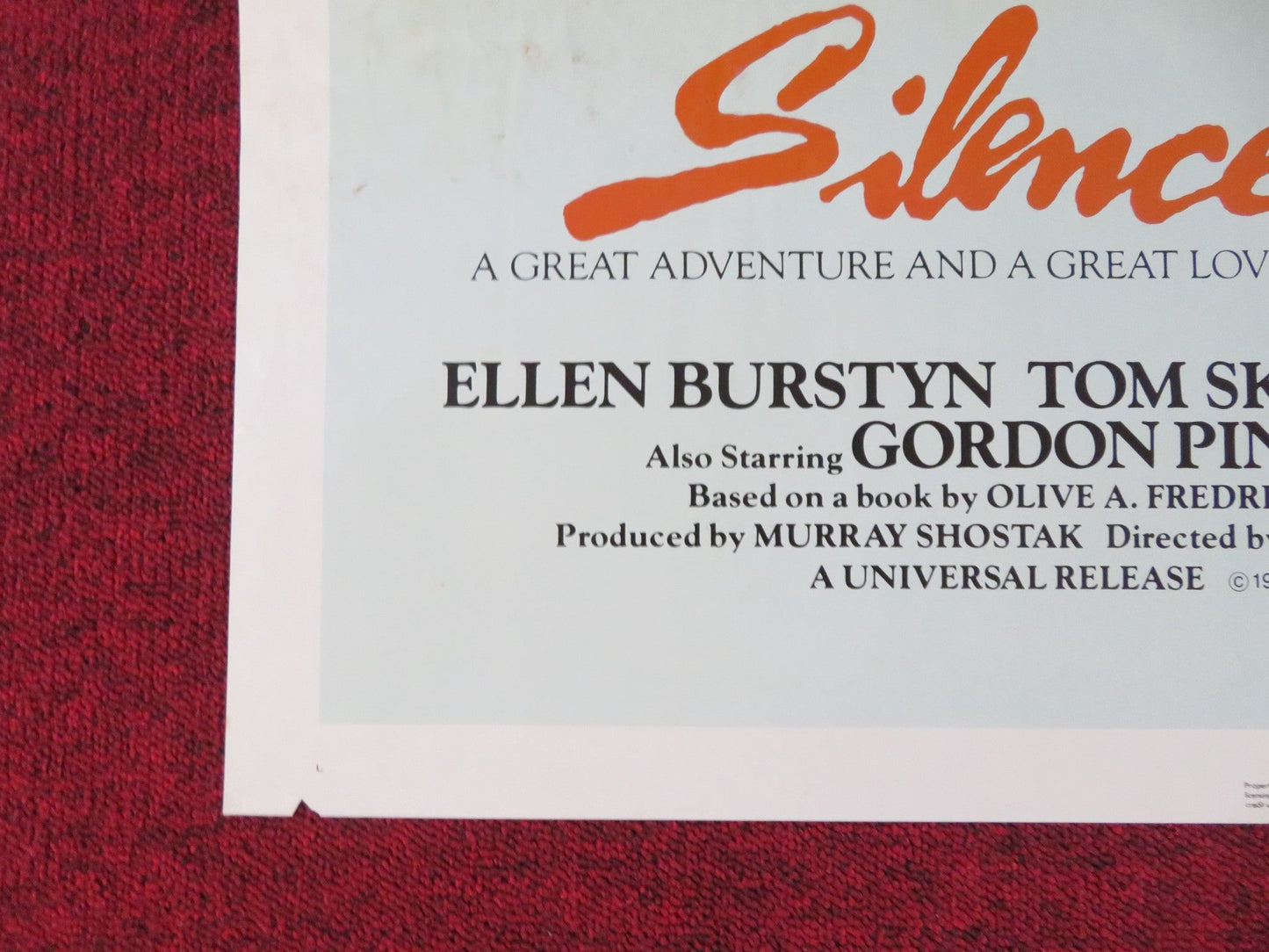 SILENCE OF THE NORTH FOLDED US ONE SHEET POSTER ELLEN BURSTYN TOM SKERRITT 1981 Rendezvous Cinema Movie posters