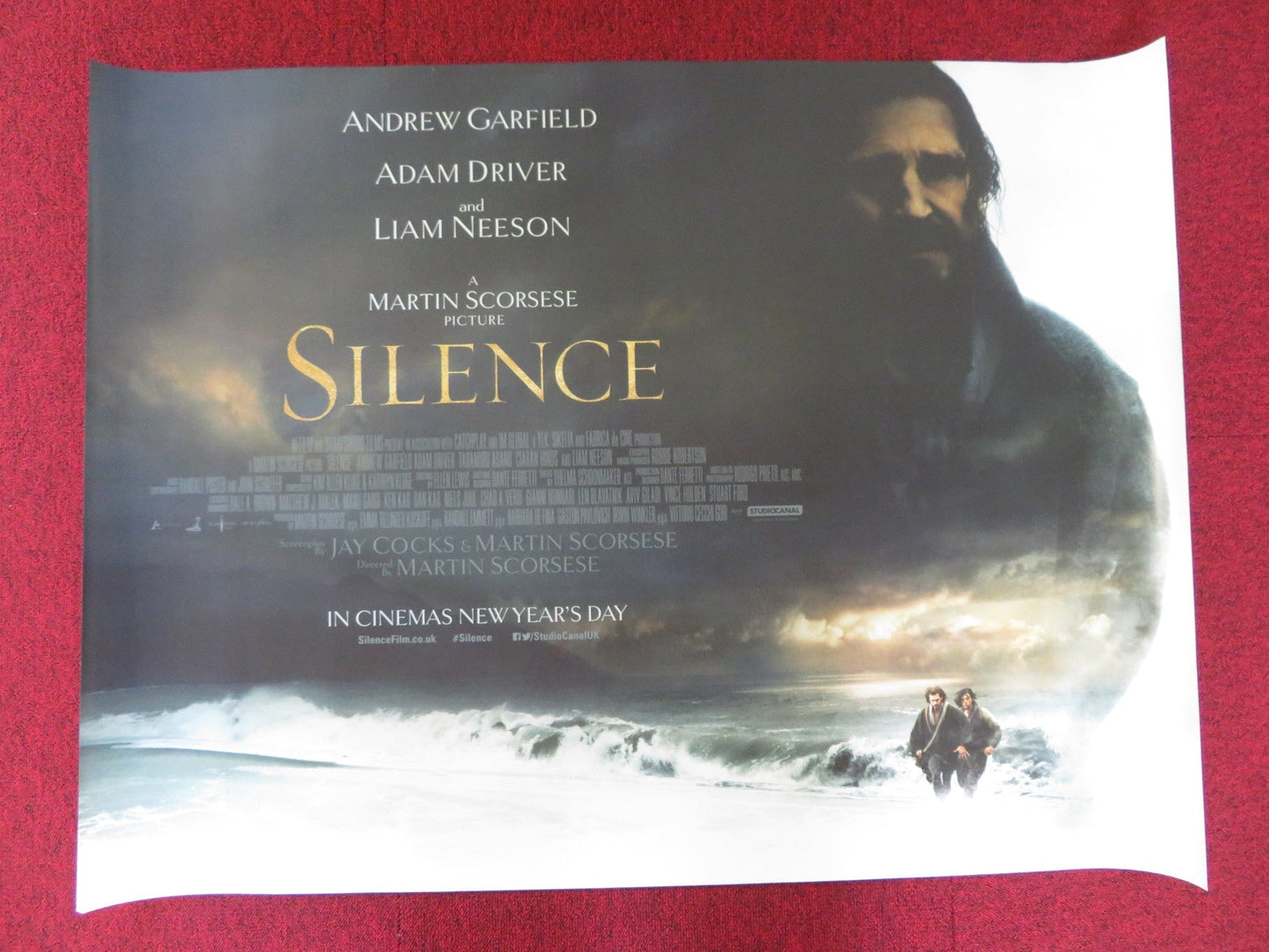SILENCE UK QUAD (30"x 40") ROLLED POSTER SCORSESE GARFIELD DRIVER NEESON 2016 Rendezvous Cinema Movie posters