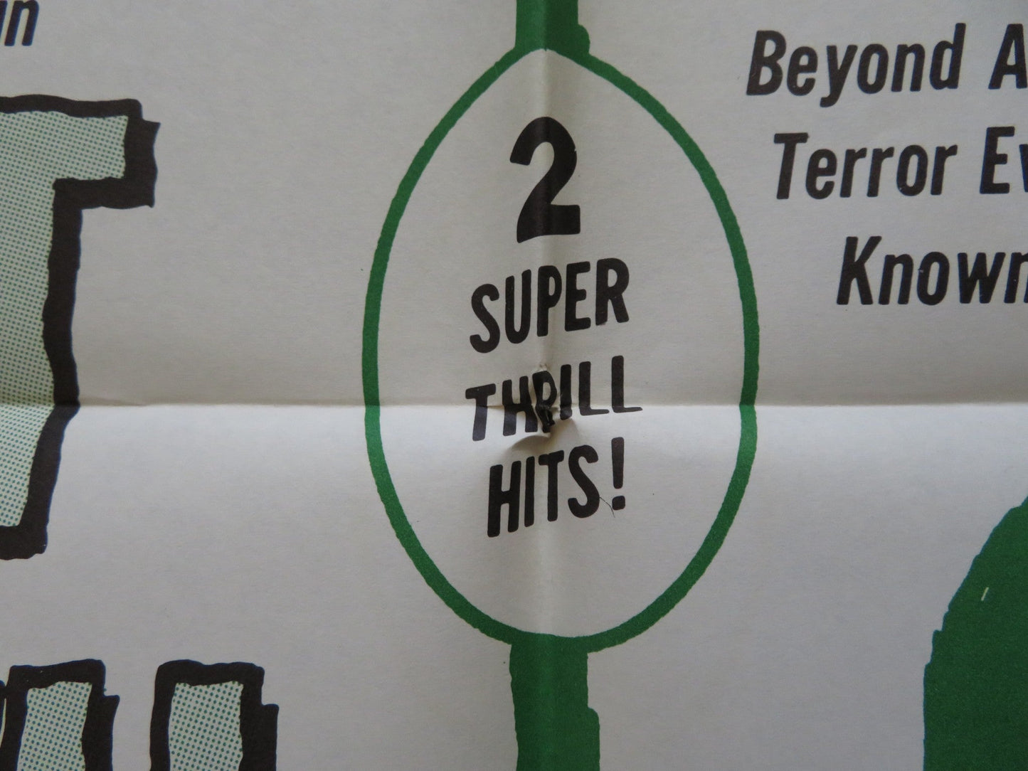 SILENT DEATH / DR.CADMAN'S SECRET DOUBLE BILL FOLDED US ONE SHEET POSTER 1963 Rendezvous Cinema Movie posters