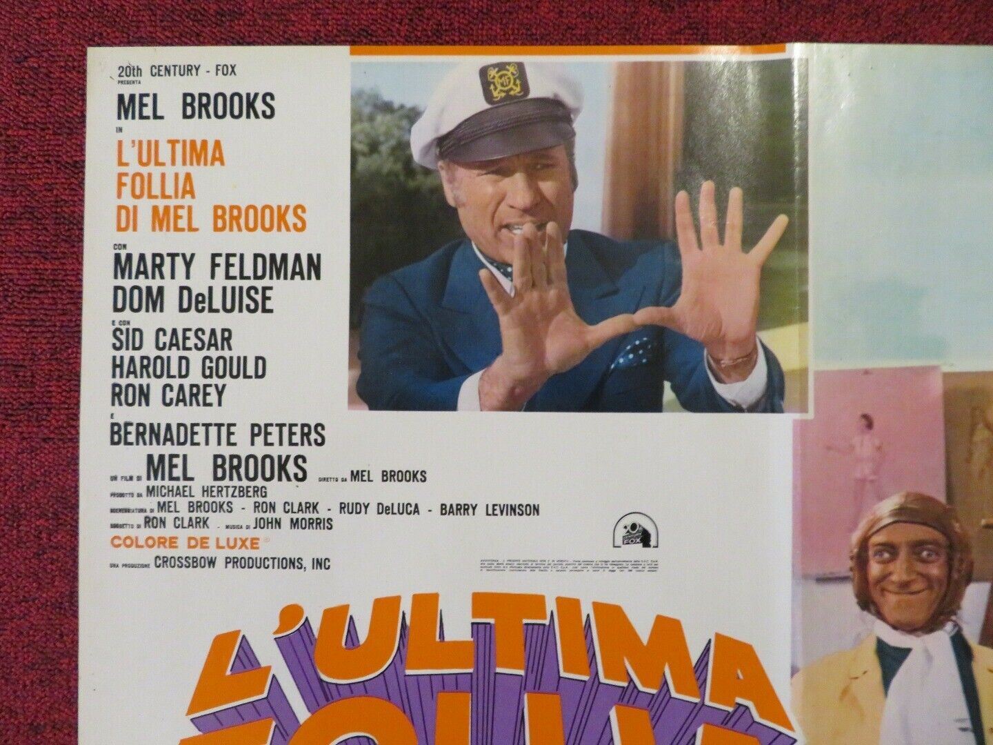 SILENT MOVIE - B ITALIAN FOTOBUSTA POSTER MEL BROOKS MARTY FELDMAN 1976 Movie posters