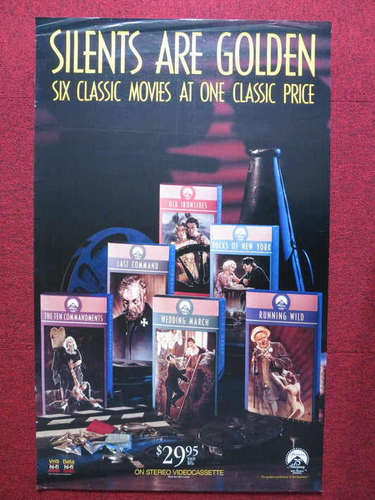 SILENT MOVIE COLLECTION US VHS ROLLED POSTER WEDDING MARCH 1987 Rendezvous Cinema Movie posters