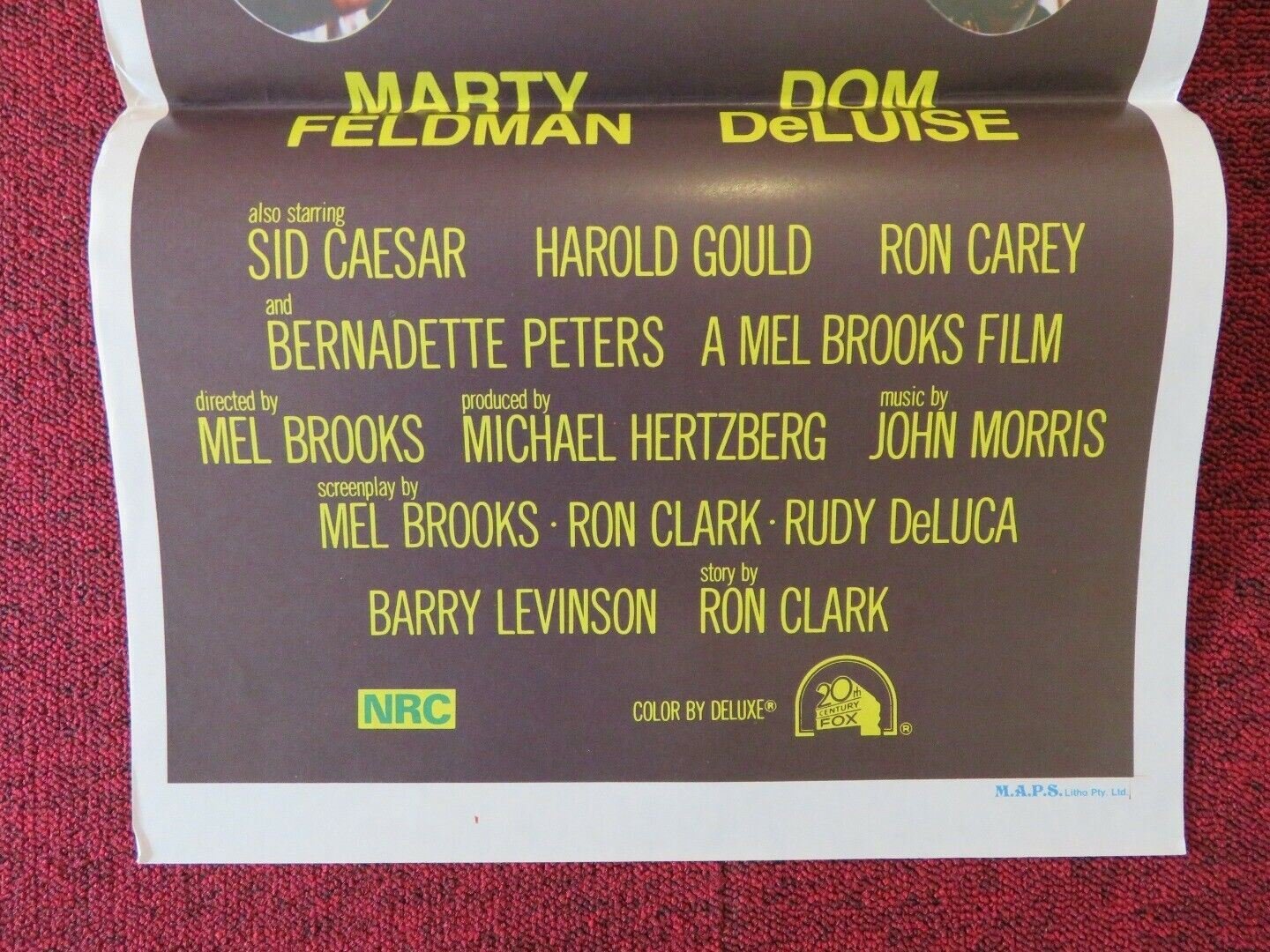 SILENT MOVIE FOLDED AUSTRALIAN DAYBILL POSTER Mel Brooks Marty Feldman 1976 - Rendezvous Cinema