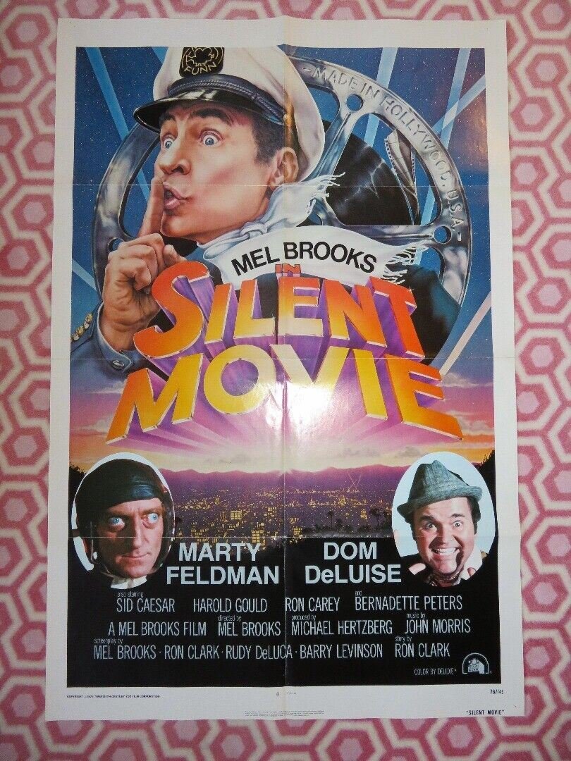 SILENT MOVIE FOLDED US ONE SHEET POSTER MARTY FELDMAN DOM DELUISE 1976 Movie posters