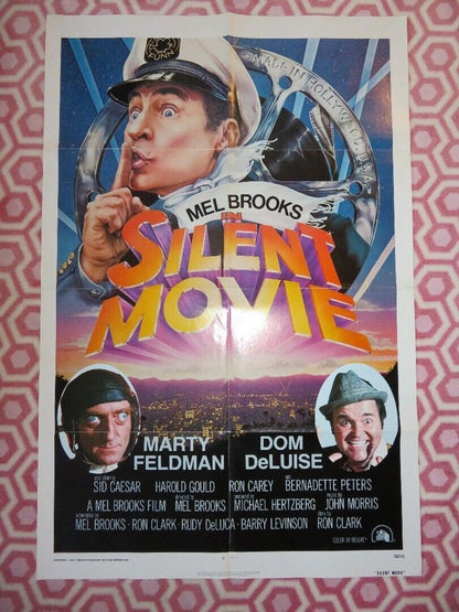 SILENT MOVIE FOLDED US ONE SHEET POSTER MARTY FELDMAN DOM DELUISE 1976 Movie posters