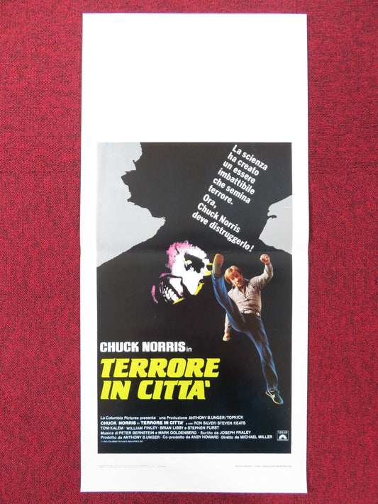 SILENT RAGE ITALIAN LOCANDINA POSTER CHUCK NORRIS RON SILVER 1982 Rendezvous Cinema Movie posters