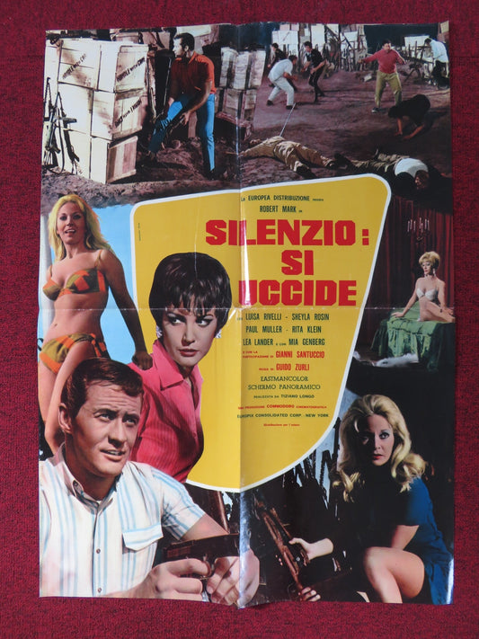 SILENZIO SI UCCIDE ITALIAN FOGLIO POSTER RODD DANA LUISA RIVELLI 1976 Rendezvous Cinema Movie posters