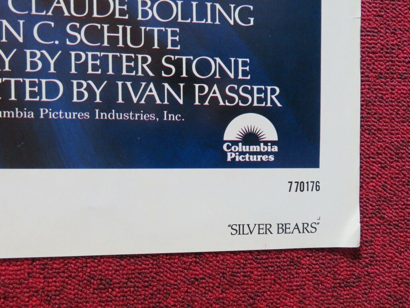 SILVER BEARS FOLDED US ONE SHEET POSTER MICHAEL CAINE CYBILL SHEPHERD 1977 Movie posters