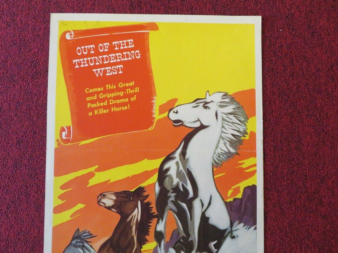 SILVER DEVIL / WILD HORSE US INSERT (14"x 36") POSTER HOOT GIBSON 1931 Movie posters