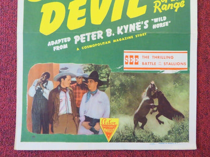 SILVER DEVIL / WILD HORSE US INSERT (14"x 36") POSTER HOOT GIBSON 1931 Movie posters