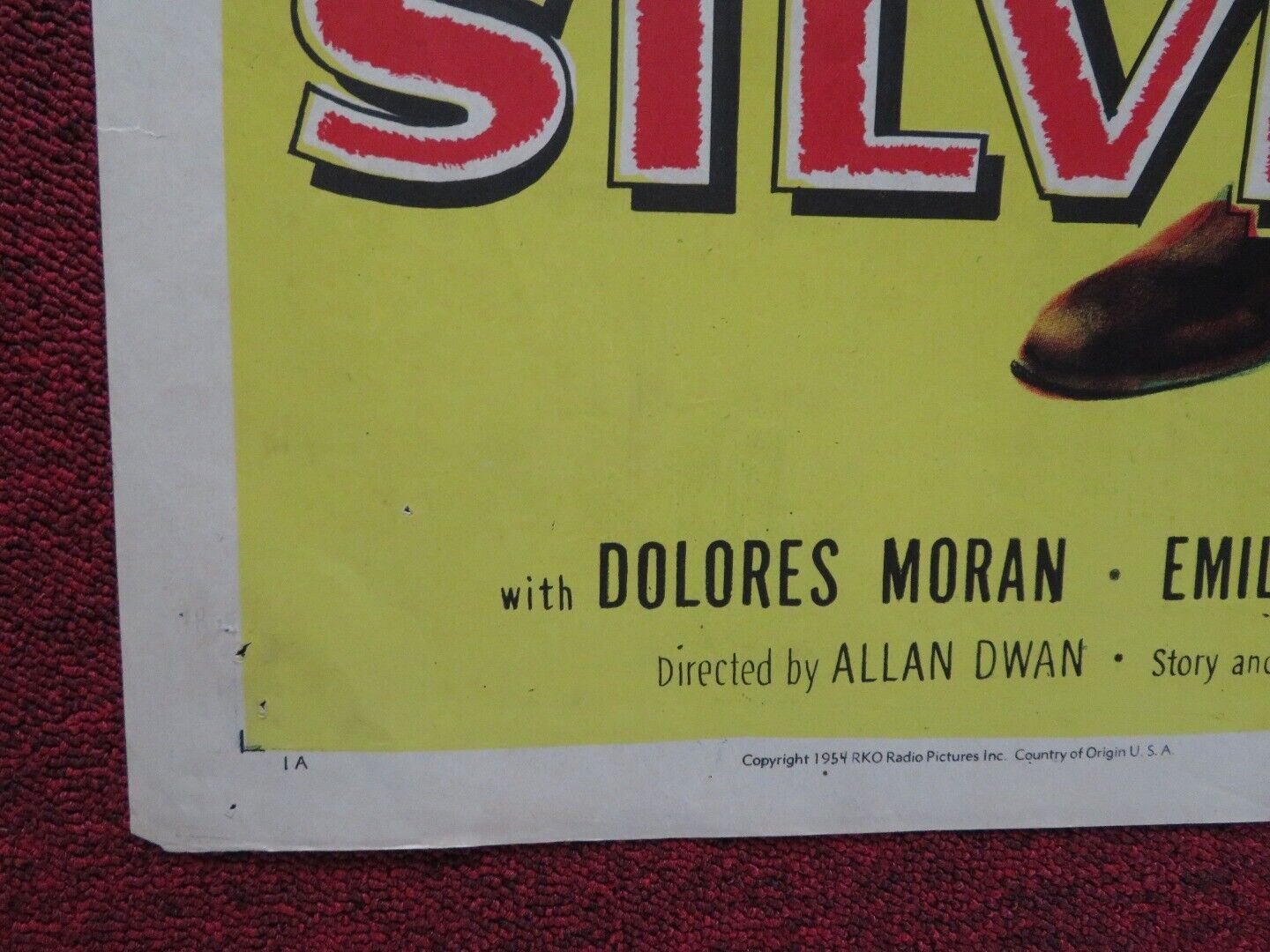 SILVER LODE FOLDED US ONE SHEET POSTER JOHN PAYNE LIZABETH SCOTT 1954 Movie posters