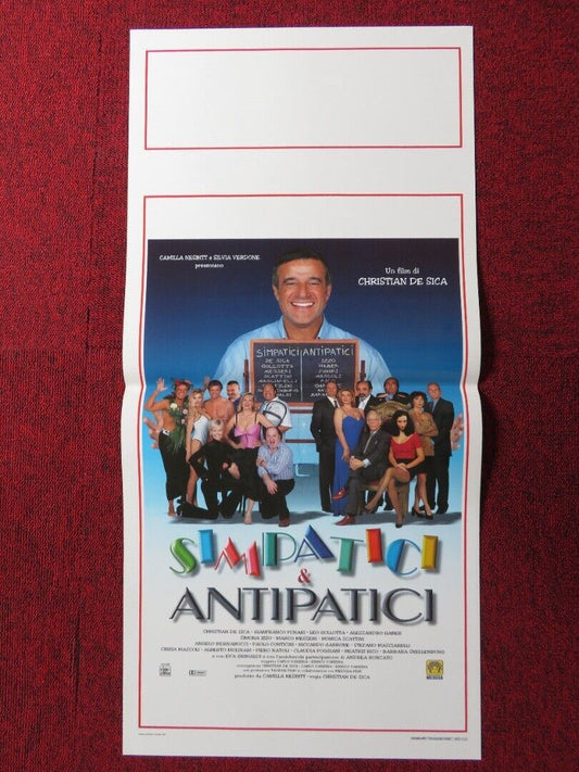 SIMPATICI & ANTIPATICI ITALIAN LOCANDINA (27.5"x13") POSTER 1997 Movie posters