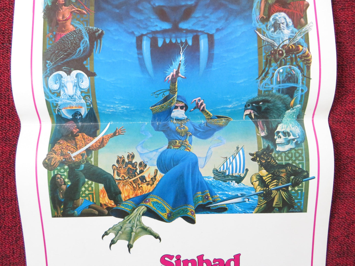 SINBAD AND THE EYE OF THE TIGER ITALIAN LOCANDINA POSTER PATRICK WAYNE 1977 Rendezvous Cinema Movie posters