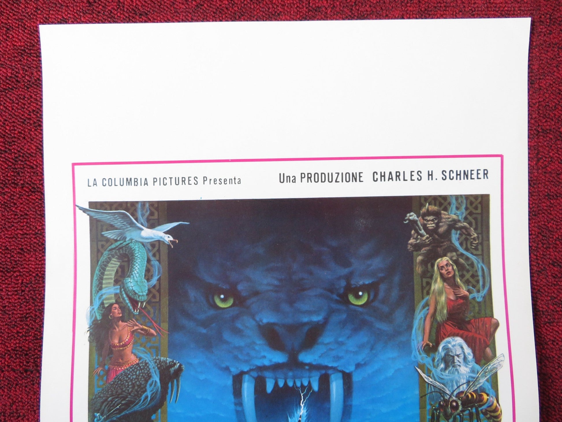 SINBAD AND THE EYE OF THE TIGER ITALIAN LOCANDINA POSTER PATRICK WAYNE 1977 Rendezvous Cinema Movie posters