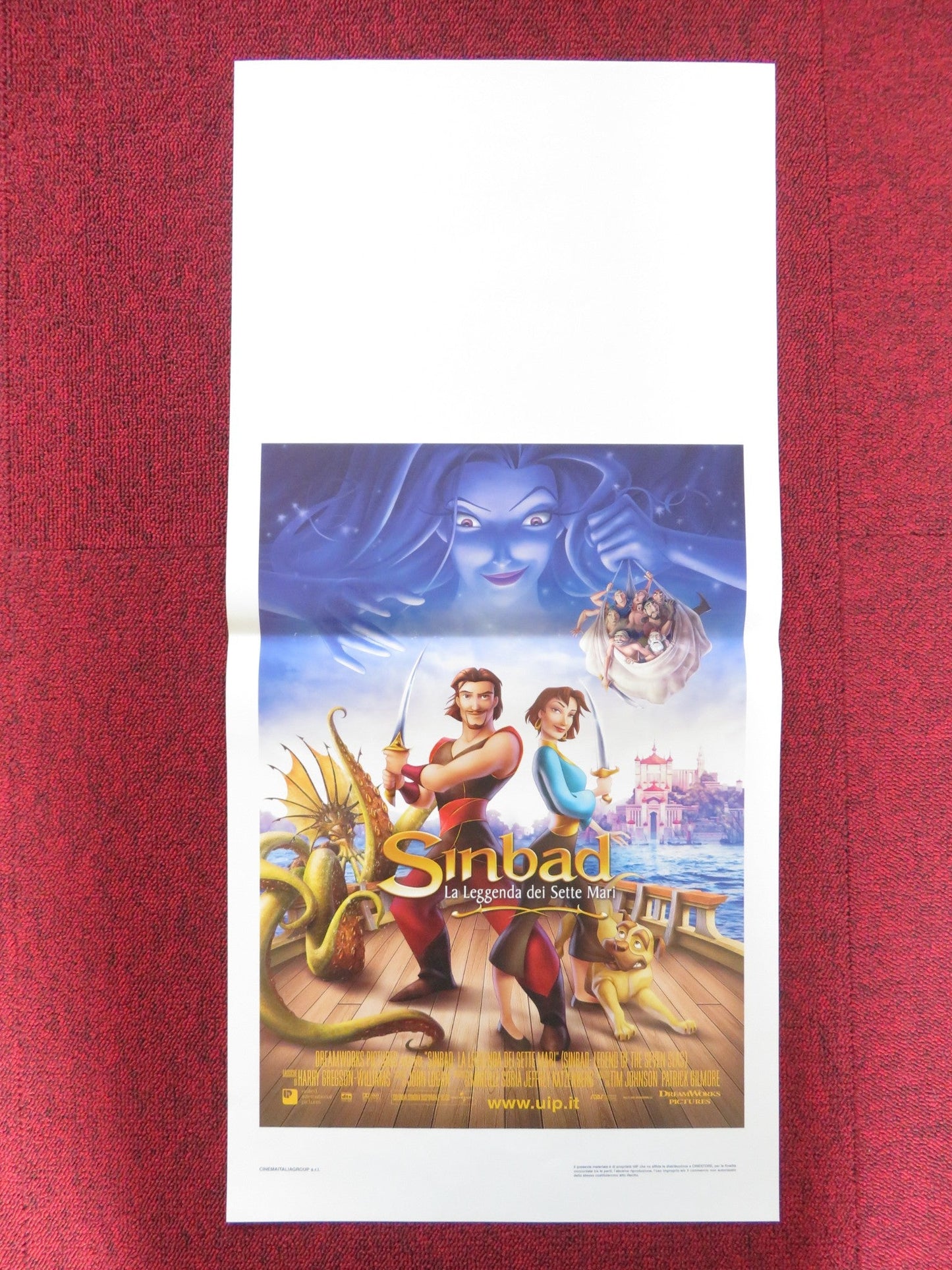 SINBAD: LEGEND OF THE SEVEN SEAS ITALIAN LOCANDINA POSTER BRAD PITT 2003 Rendezvous Cinema Movie posters