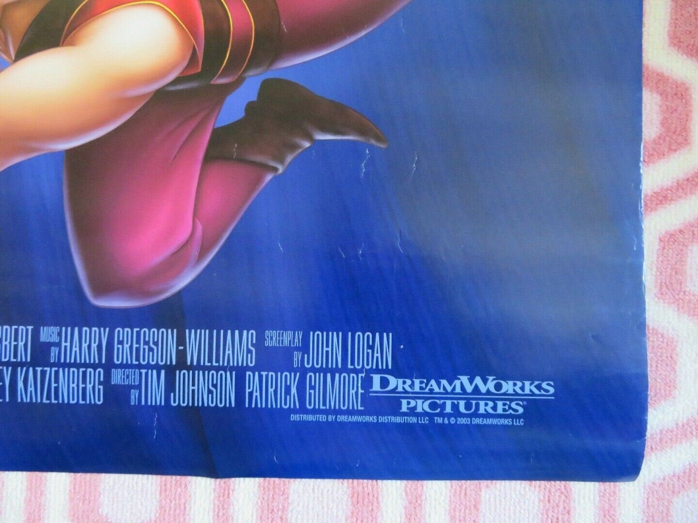 SINBAD: LEGEND OF THE SEVEN SEAS ONE SHEET ROLLED POSTER BRAD PITT 2003 Movie posters