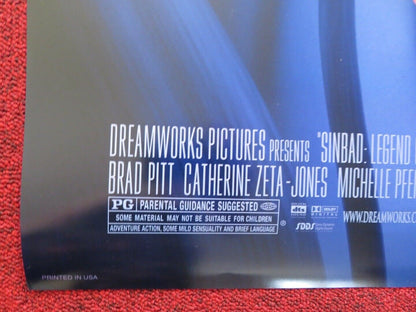 SINBAD LEGEND OF THE SEVEN SEAS US ONE SHEET ROLLED POSTER BRAD PITT 2003 Movie posters