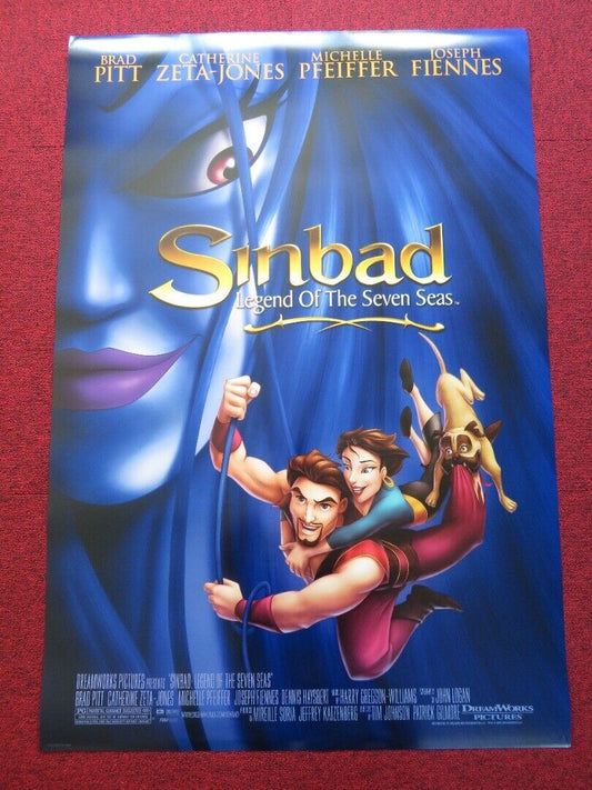 SINBAD LEGEND OF THE SEVEN SEAS US ONE SHEET ROLLED POSTER BRAD PITT 2003 Movie posters
