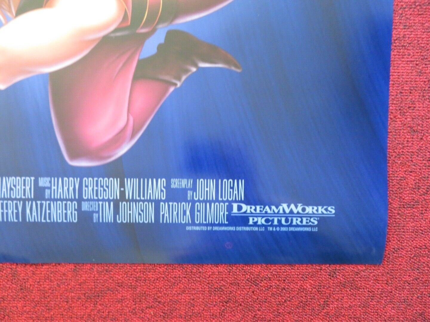 SINBAD LEGEND OF THE SEVEN SEAS US ONE SHEET ROLLED POSTER BRAD PITT 2003 Movie posters