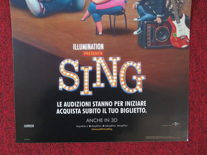SING ITALIAN LOCANDINA POSTER REESE WITHERSPOON MCCONAUGHEY 2016 Rendezvous Cinema Movie posters