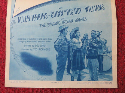 SINGIN' IN THE CORN US INSERT (14"x 36") POSTER JUDY CANOVA 1953 Movie posters