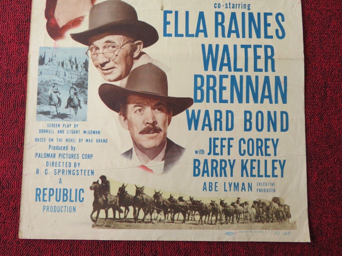 SINGING GUNS US INSERT (14"x 36") POSTER VAUGN MONROE ELLA RAINES 1950 - Rendezvous Cinema