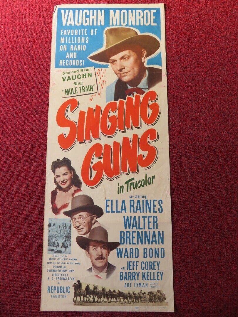SINGING GUNS US INSERT (14"x 36") POSTER VAUGN MONROE ELLA RAINES 1950 - Rendezvous Cinema