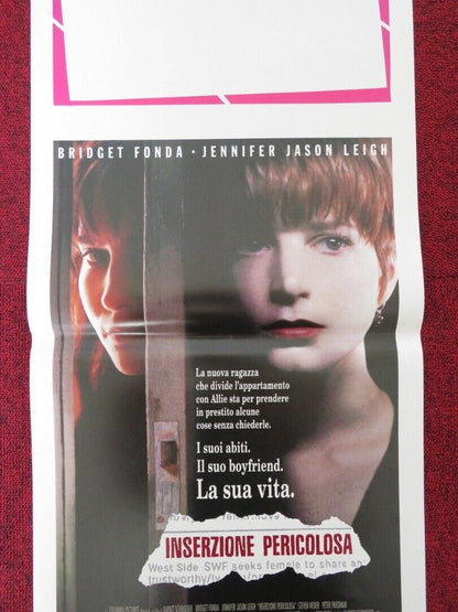 SINGLE WHITE FEMALE ITALIAN LOCANDINA (27.5"x13") POSTER BRIDGET FONDA 1992 Movie posters