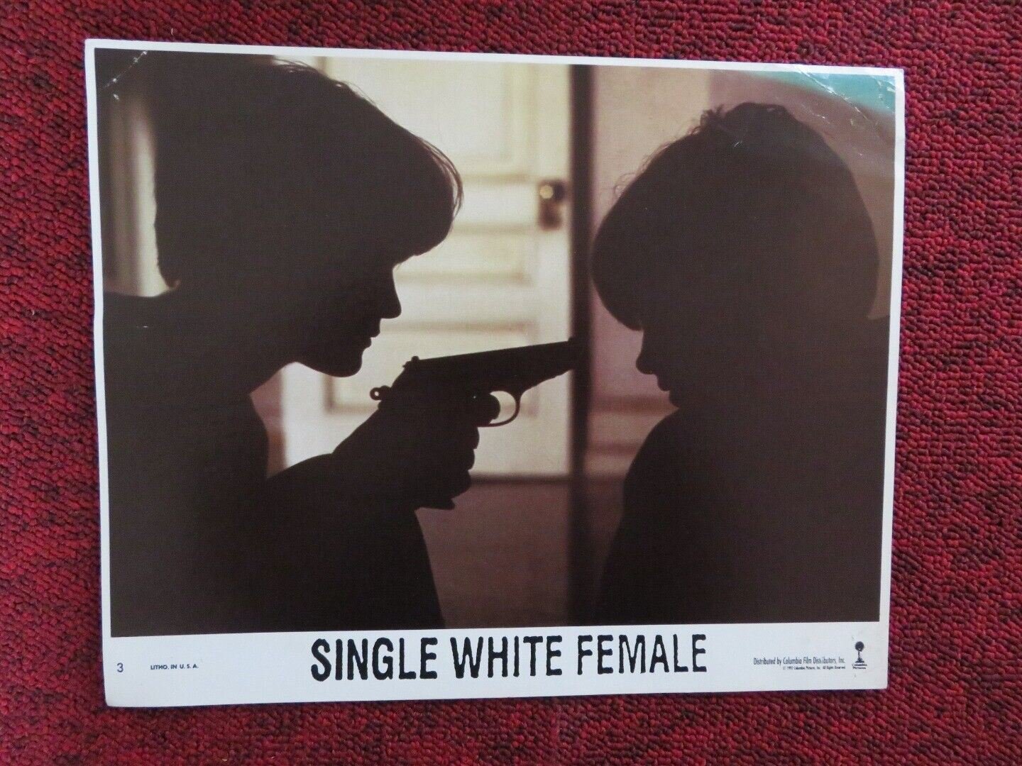 SINGLE WHITE FEMALE - STILL 3 LOBBY CARD BRIDGET FONDA JENNIFER JASON LEE 1992 Movie posters